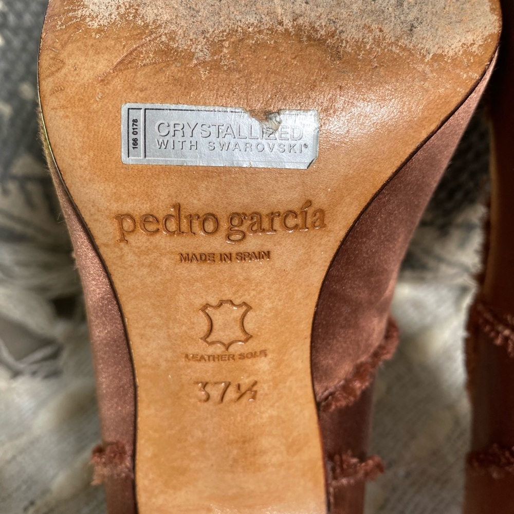 {Pedro Garcia} Satin and Swarovski Crystal Heels - Picture 11 of 11